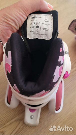 Ролики, роликовые коньки раздвижные четырехколесны