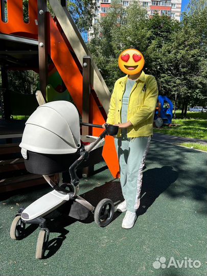 Коляска 2 в 1 adamex экокожа