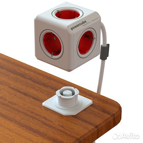 Сетевой фильтр Allocacoc PowerCube Extended RED