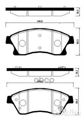 Колодки тормозные дисковые HP2021 HSB