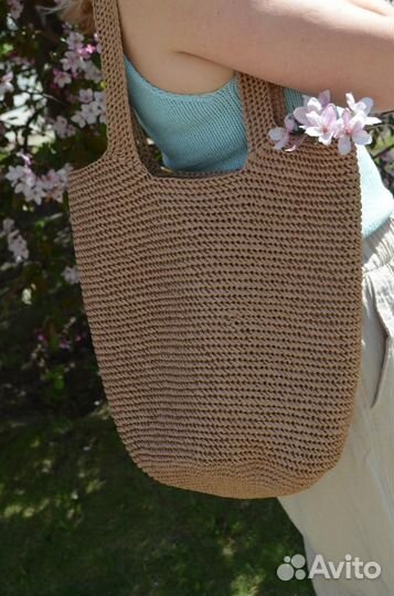 Модная авоська из рафии