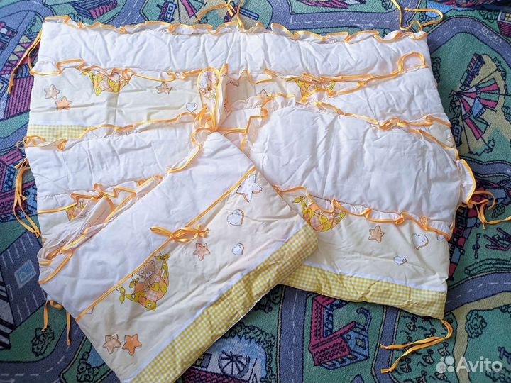 Бортики в кроватку. Ткань хлопок