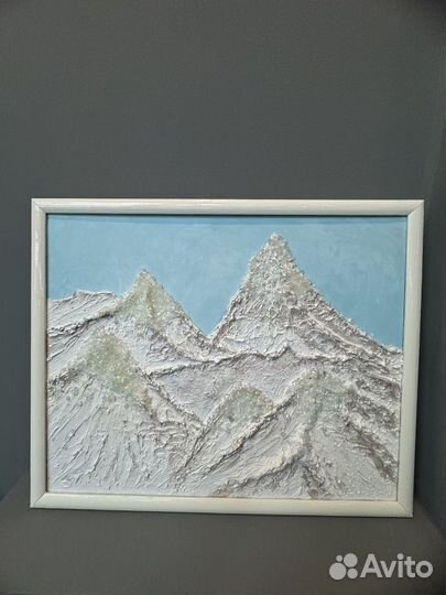 Авторская картина текстурная объемная «Горы»