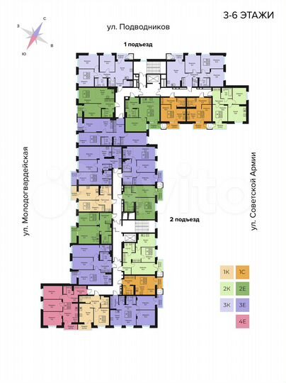 2-к. квартира, 50,1 м², 4/10 эт.