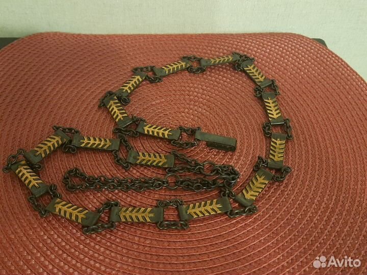 Пояс ремень женский металлический медь СССР