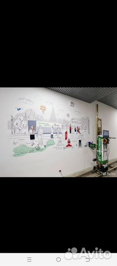 Фото печать на стене