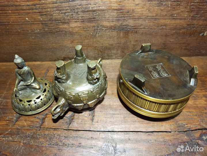 Буддийская бронзовая кадильница