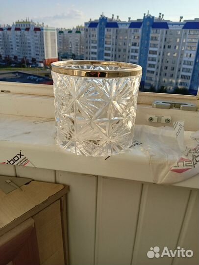 Конфетница СССР хрустальная