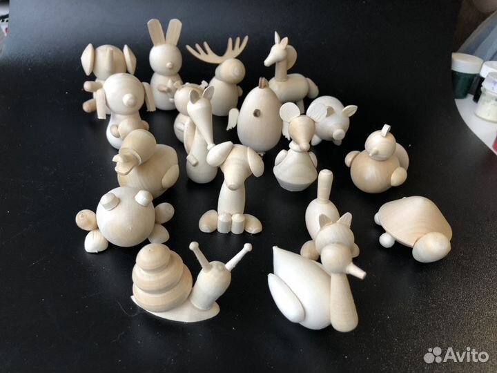 Деревянные фигурки игрушки животные