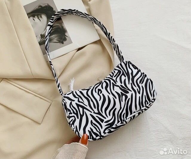 Сумка новая принт зебра