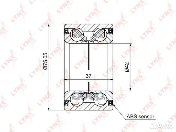 Комплект подшипника ступицы колеса зад WB12