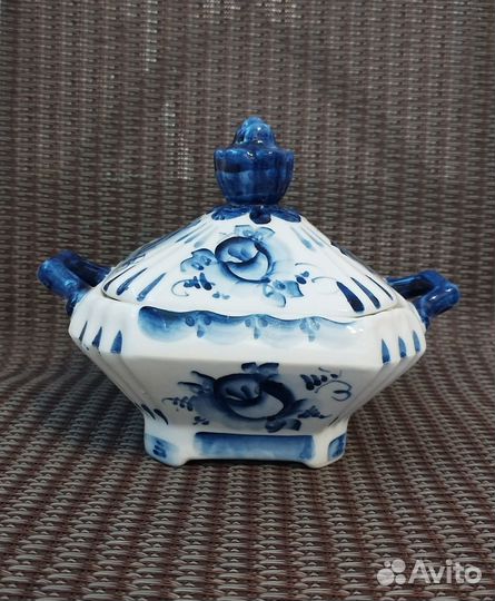 Сахарница конфетница СССР Гжель