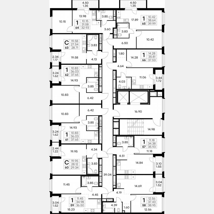 1-к. квартира, 35,9 м², 7/15 эт.