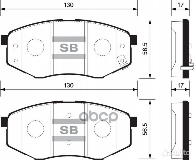 Колодки передние hyundai ix20, sonata VI YF, KI