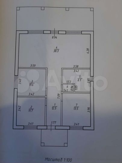 Дом 107 м² на участке 8 сот.