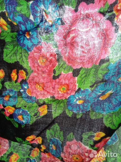 Платок шаль шерсть павловопосадский