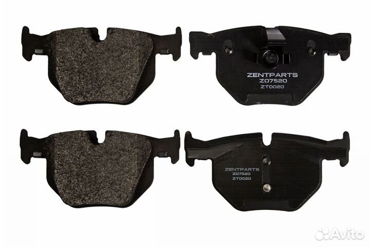 Колодки задние Zentparts