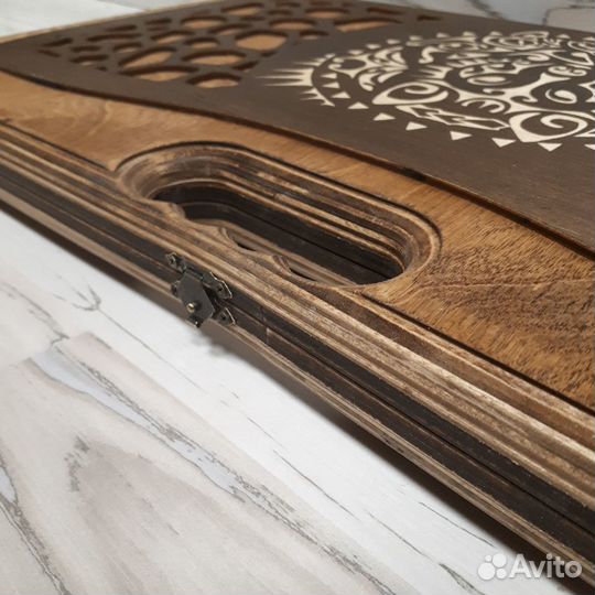 Нарды ручной работы, большие с ручкой