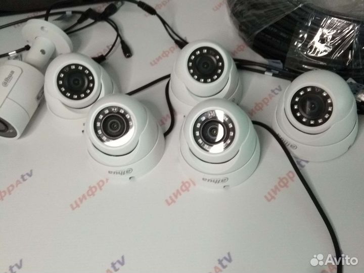 Комплект видеонаблюдения 8 камер Dahua улица IP67