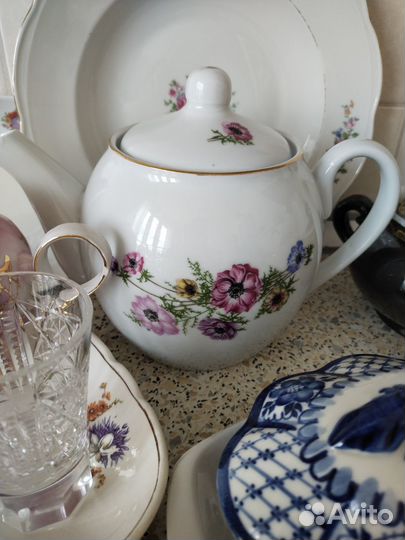 Посуда чайник чашка стопки СССР селедочницы