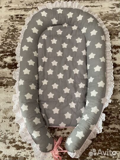 Кокон гнездышко для новорожденных двухсторонний