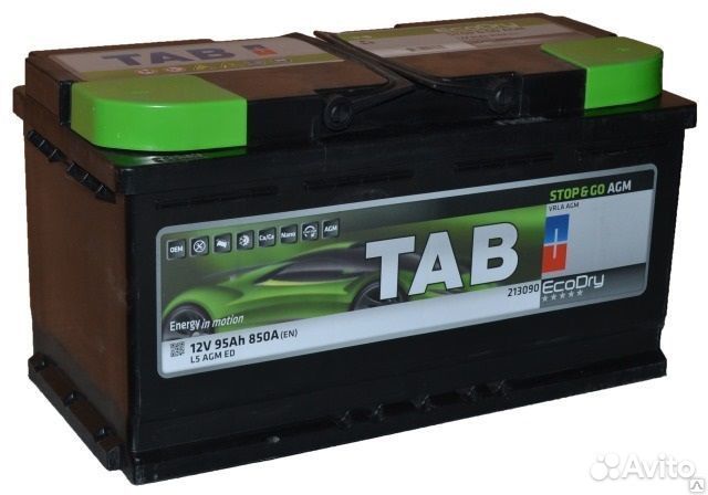 Автомобильный аккумулятор TAB EcoDry AGM 95а 850en