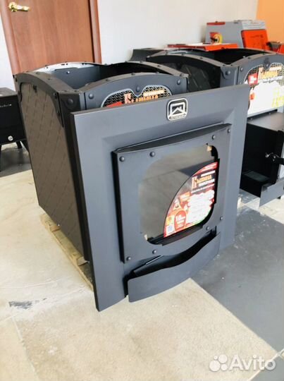 Чугунная печь для бани с панорманой дверцей Былина