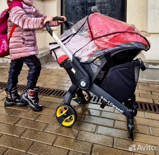 Коляска-автокресло foofoo 4 в 1 + допы