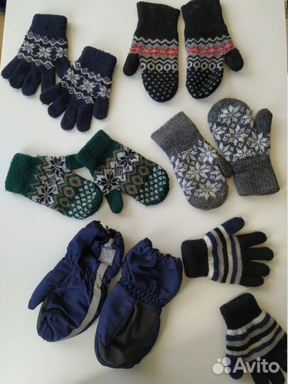 Варежки, перчатки, комплект шапка и шарф