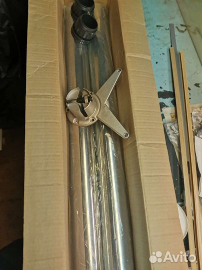 Телескопическая Ножка для стола.Опора хром 820*60