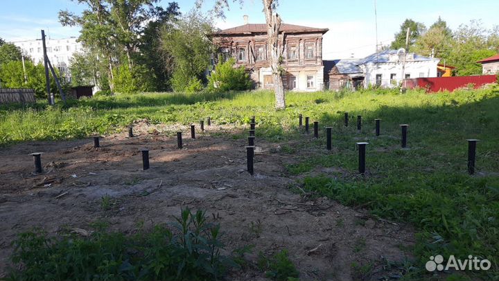 Винтовые сваи.Монтаж