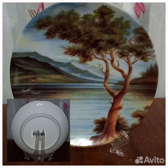 Настенная тарелка и молочники Дулево