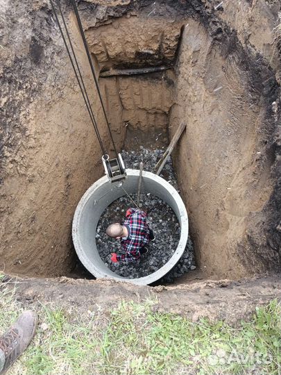 Монтаж канализации выгребных ям