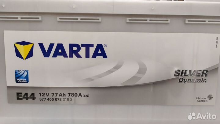 Аккумулятор 77Ah Varta silver 780A E44 обратный