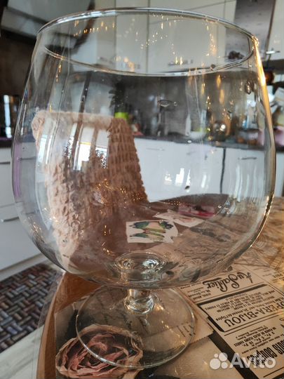 Аквариум в виде бокала