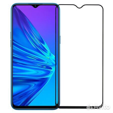 Защитное стекло для realme 5 П/П черное