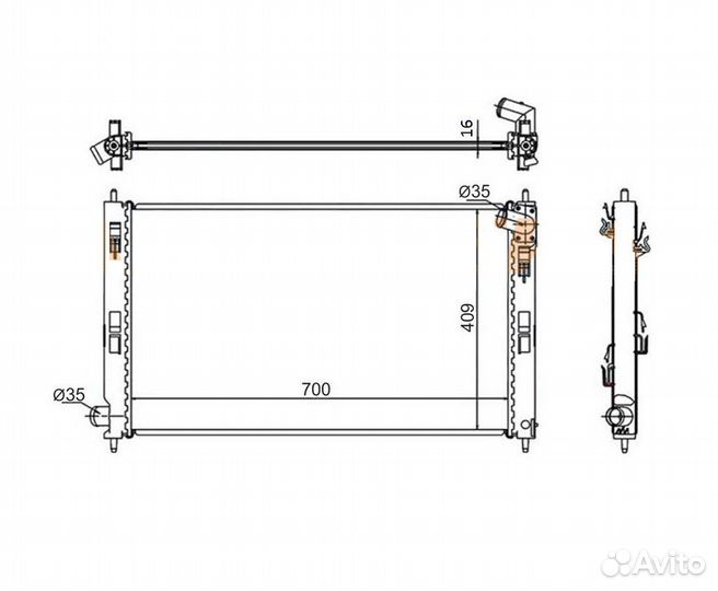 Радиатор охлаждения Mitsubishi Lancer X 1350A294