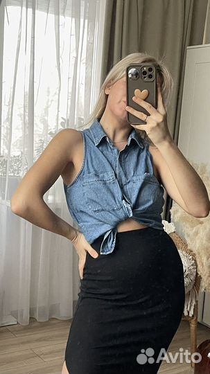 Рубашка джинсовая