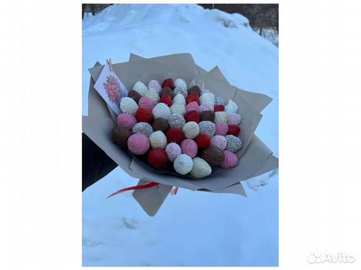 Клубника и бананы в шоколаде KLN-4486