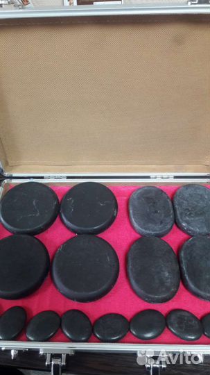 Камни для стоун терапии в кейсе+ванна для нагрева