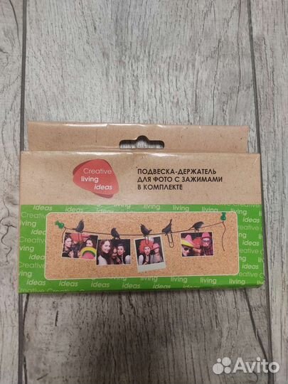 Подвеска держатель для фото с зажимами. Декор