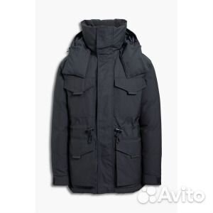 Пуховик с капюшоном sandro, черный