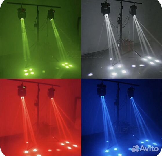 Led beam 4х25 вт светодиодная голова