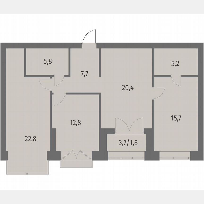 3-к. квартира, 92,3 м², 9/13 эт.