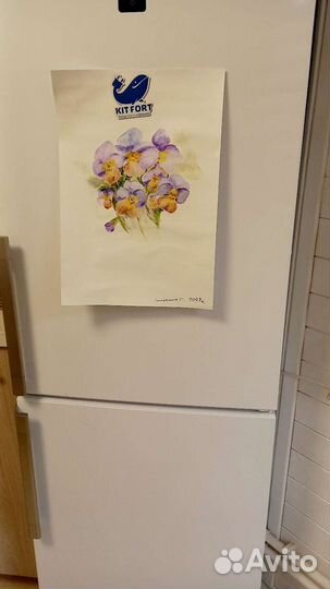 Акварель Цветы Виола Анютины глазки картина