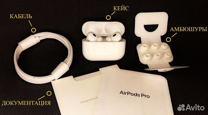 Airpods Pro 2 Premium (гарантия + чехол)