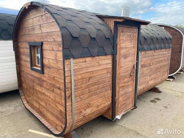 Баня Квадро со сборкой на участке