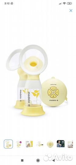 Молокоотсос medela swing flex электрический