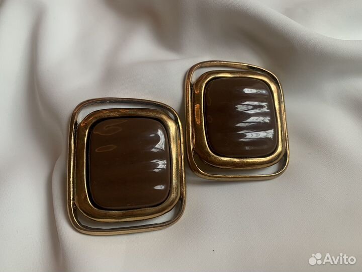 Серьги клипсы крупные