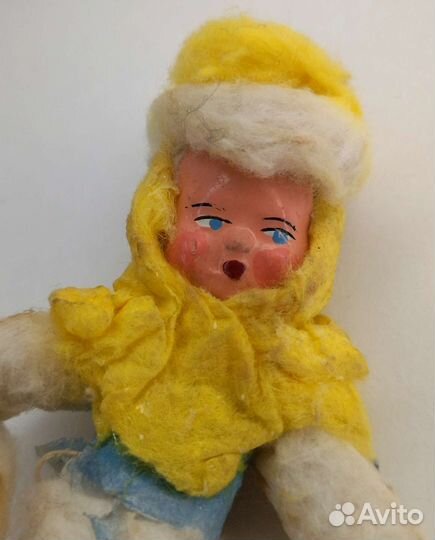 Старинная ватная игрушка